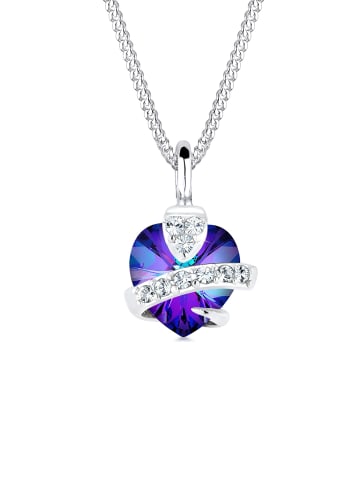 Elli Halskette 925 Sterling Silber Herz in Violett