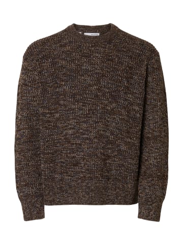 SELECTED HOMME Pullover 'Tilum' in dunkelbraun-meliert