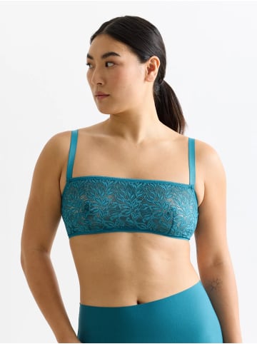 Erlich Textil  ICONIC LACE BANDEAU BRALETTE in tiefseeblau