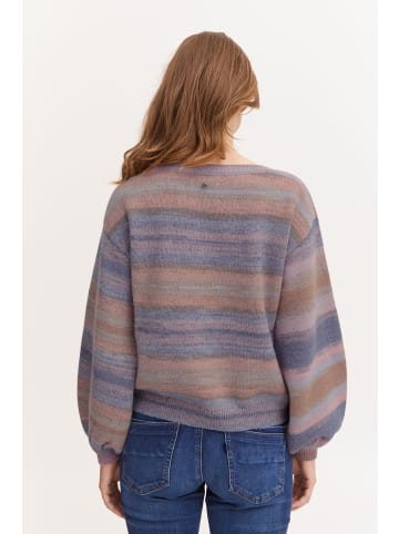 PULZ Jeans Rundhalspullover PZIRIS Multicolor Pullover 50206781  Pullover mit Streifenmuster in Bunt