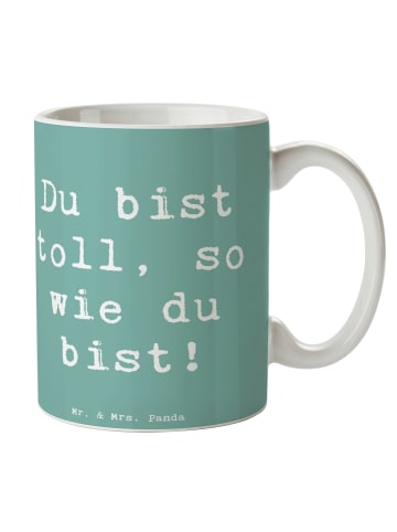 Mr. & Mrs. Panda Mug Spruch Schulanfang Einzigartig mit Spruch in Meeresbrise