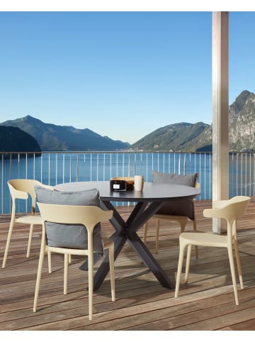 Beliani 4er-Set Esszimmerstuhl GUBBIO in Beige