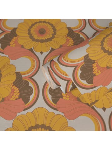 A.S. Création Tapete Retro Blossoms in Braun-Gelb