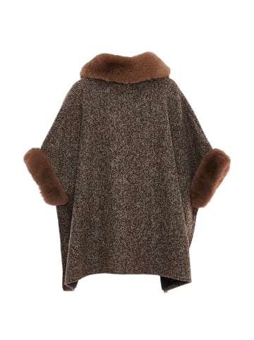 fraully Poncho in Braun