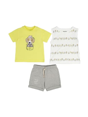 Mayoral Sommerset T-Shirt, Tanktop & Shorts 3-teilig in zitrone