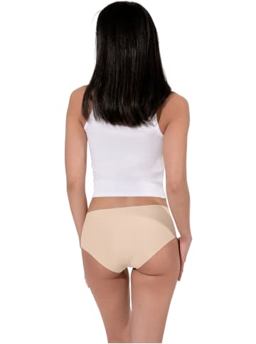 Yenita® 3er Pack Slips aus Mikrofaser Nahtlose Hüftslips in skin