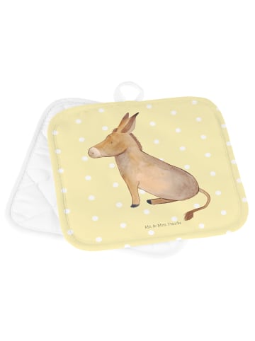 Mr. & Mrs. Panda Topfuntersetzer Esel ohne Spruch in Gelb Pastell