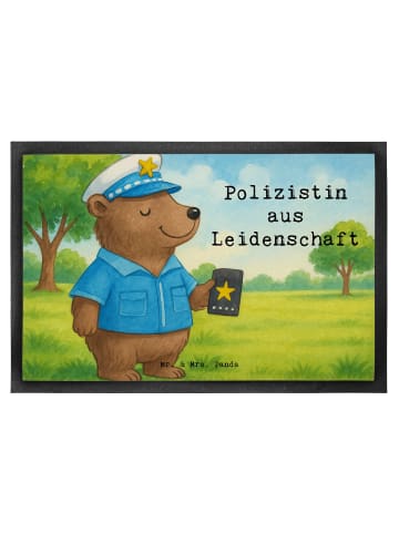 Mr. & Mrs. Panda Schmutzmatte Polizistin Leidenschaft Design mit... in Weiß