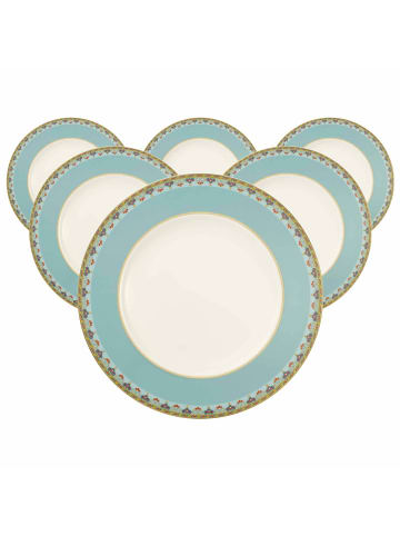 Villeroy & Boch 6er Set Speiseteller Samarkand Aquamarin in ø 27,7 cm in bunt