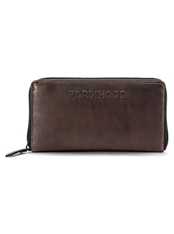 Farmhood Nashville Geldbörse RFID Schutz Leder 19.5 cm in dark brown