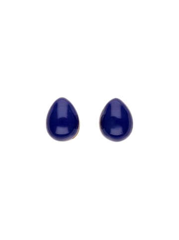 faina Women Drop Earrings in Gold Navy
