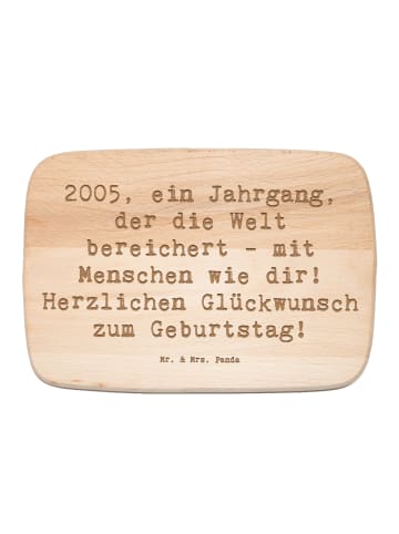 Mr. & Mrs. Panda Schneidebrett Spruch 2005 Geburtstag mit Spruch in Transparent