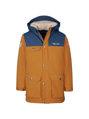 Trollkids Parka Gudvangen in caramel-mystic blue