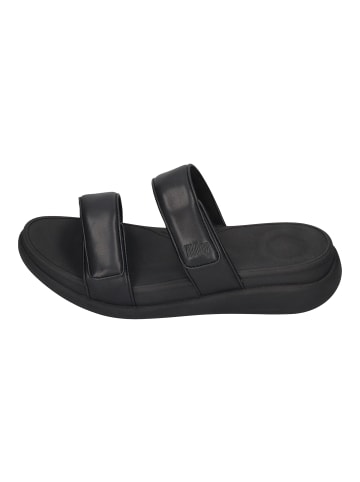 fitflop Pantoletten F-MODE GO ADJUSTABLE TWO-BAR BUCKLE SLIDES in schwarz