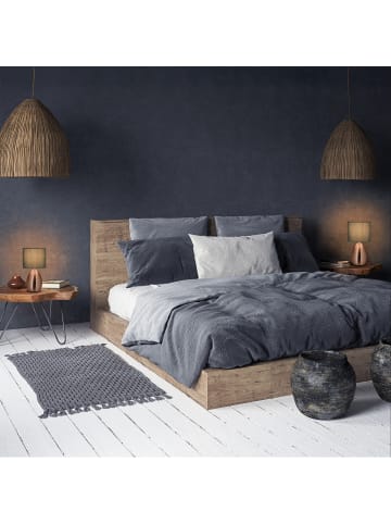 relaxdays Tischlampe in Kupfer/ Weiß - (H)33,5 x Ø 18 cm