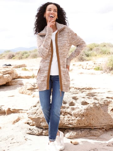 WITT WEIDEN Strickjacke in braun-ecru-meliert