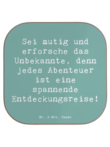 Mr. & Mrs. Panda Untersetzer für Gläser Spruch Unbekannte Orte e... in Meeresbrise