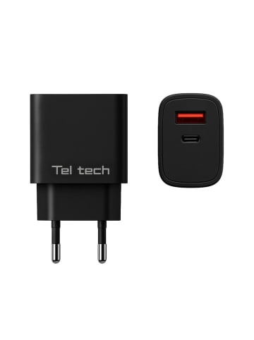 Wisam Teltech Schnellladegerät USB / USB-C 25W + Kabel USB-C USB-C 1m QC
