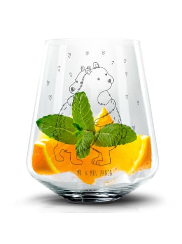 Mr. & Mrs. Panda Whiskyglas Eisbär Umarmen ohne Spruch in Transparent