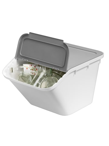 SmartStore 2er-Set Aufbewahrungsbox Collect Stack-it Weiß/Grau 37L