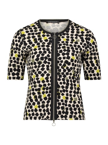 Betty Barclay Shirtjacke mit Rippenstruktur in Beige/Schwarz