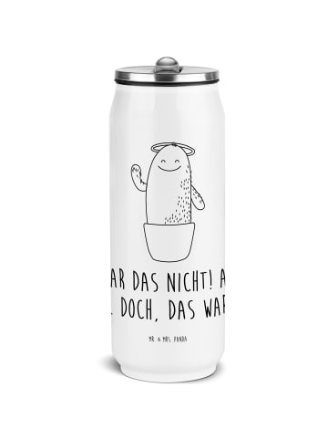 Mr. & Mrs. Panda Thermoflasche Kaktus Heilig mit Spruch in Weiß