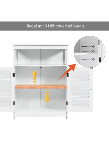 COSTWAY Badezimmerschrank in Weiß