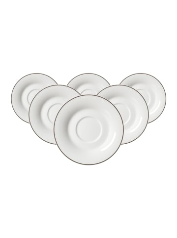 Ritzenhoff & Breker 6er Set Teeuntertassen Ostfriese ø 12,5 cm in Grau