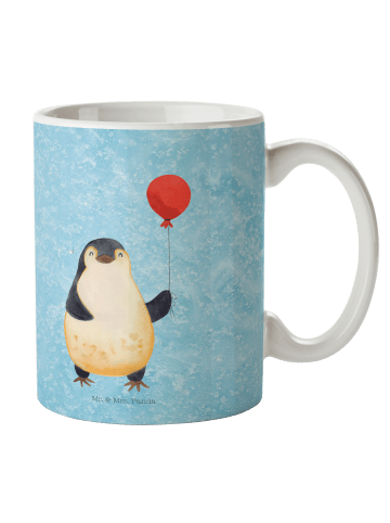 Mr. & Mrs. Panda Tasse Pinguin Luftballon ohne Spruch in Eisblau