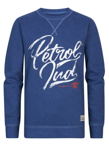 Petrol Industries Sweater mit Aufdruck Wheaton in Blau