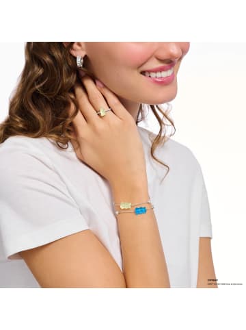 Thomas Sabo Armband Mit Goldbär Weiß in silber, weiß