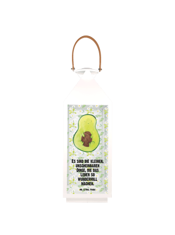 Mr. & Mrs. Panda Kerzenlaterne Avocado Kern mit Spruch in Transparent