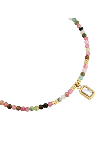 Eastside NY Armband aus Edelstahl mit Zirkonia und Turmalin in gelbgold