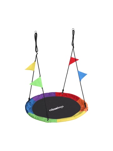 relaxdays Nestschaukel "Wimpel" in Bunt – 120 cm