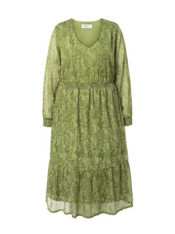 Studio Untold Kleid in palmen grün