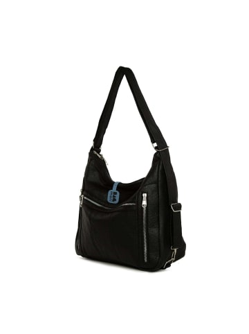 BAGmori Schultertasche in Schwarz