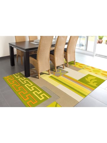 Teppich Boss Kurzflor Teppich Samuel 4165 - Natural / Grün / Gelb