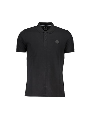 GianMarco Venturi Schwarzes Baumwoll-Polohemd