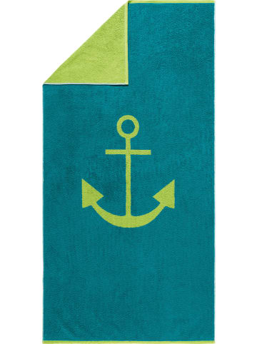 Erwin Müller Jacquard Strandtuch in smaragd-apfelgrün