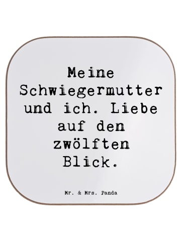 Mr. & Mrs. Panda Untersetzer Schwiegermutter Liebe mit Spruch in Weiß