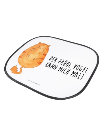 Mr. & Mrs. Panda sonnenschutz Katze Frühaufsteher mit Spruch in Weiß