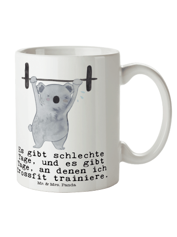 Mr. & Mrs. Panda Tasse Koala Crossfit mit Spruch in Weiß