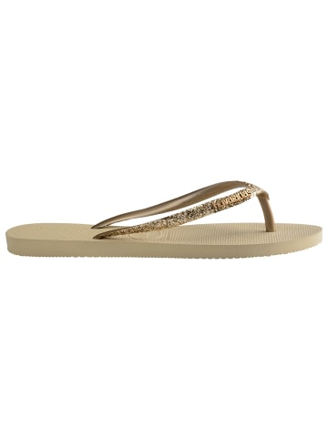 Havaianas Slim Glitter II Zehensandalen zum Hineinschlüpfen Sandbeige