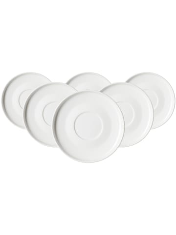 Ritzenhoff & Breker 6er Set Kaffeeuntertassen Kelly ø 15 cm weiß in weiß
