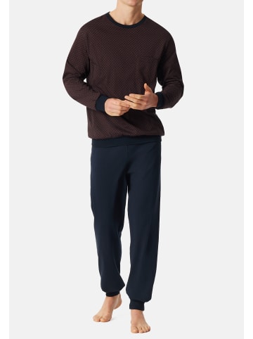 Schiesser Schlafanzug Comfort Essentials in Rotbraun