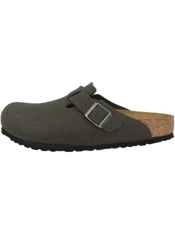 Birkenstock Clogs Boston Wollfilz normal in dunkelgruen