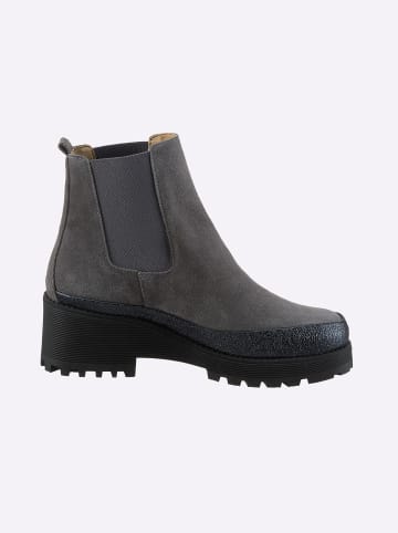 Heine Stiefelette in grau-bleu-metallic