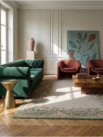 KADIMA DESIGN Wollteppich Kurzflor SOAR Floral Handgetuftet Naturfaser Wohnzimmer in Multi
