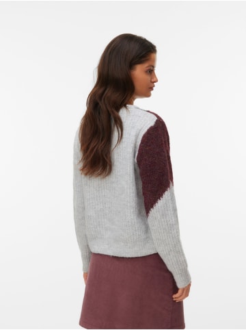 Vero Moda Strickpullover in Light Grey Melange