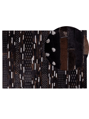 Beliani Patchwork AKSEKI in Braun/Beige - (W) 140 x (H) 1 x (L) 200 cm